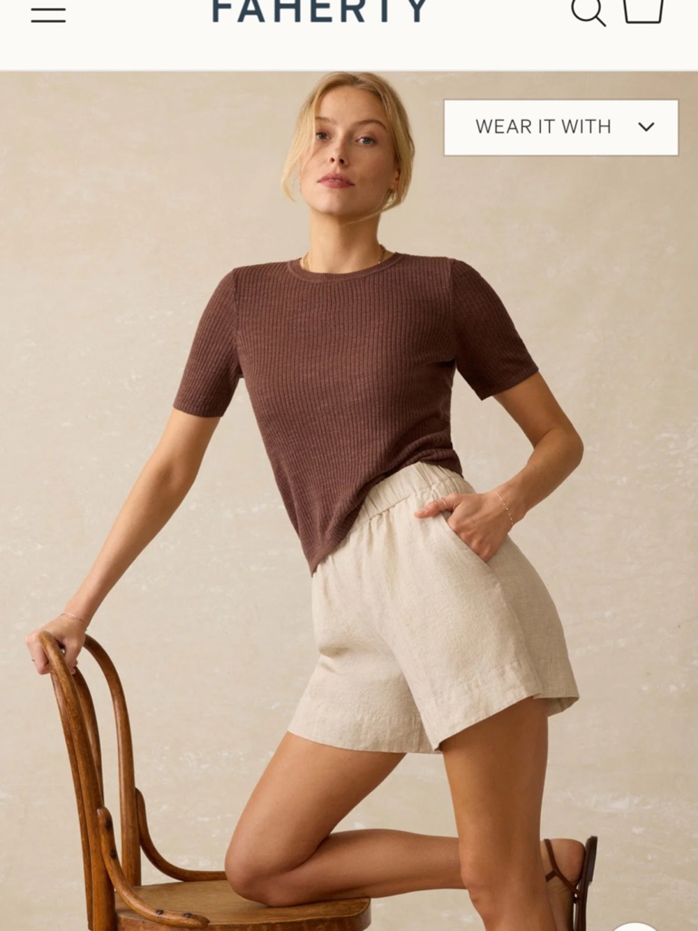 Faherty stretch linen S